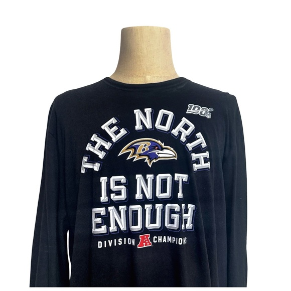 Fanatics Baltimore Ravens Long-Sleeve T-Shirt. Black, Purple, Gold. X-Large - Picture 7 of 8